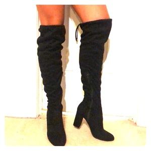 Size 8 1/2 Black over the knee boots